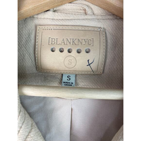 BLANKNYC Women's Size S Creamy Beige Textured Cotton Motorcycle Jacket - Picture 4 of 8
